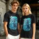 Olive Green T-Shirt With Mystical Ancient Tree Face Print