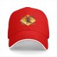 Black Baseball Cap With Fiery Warrior Silhouette Graphic