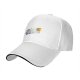 Black baseball cap with coffee themed graphic and text