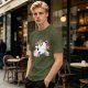 Olive T-Shirt With Grumpy Unicorn Graphic Print