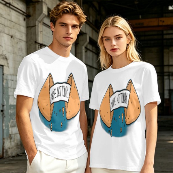 Olive T-Shirt With Funny Fortune Cookie 'Nope Not Today' Print