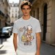 Olive T-Shirt With Cute Dog Chef Cooking Waffles Graphic