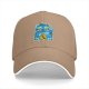 Black Baseball Cap With Blue Maneki-Neko Lucky Cat Graphic