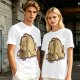 Olive Green T-Shirt With Cartoon Droopy Pug Graphic Print