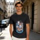 Olive T-Shirt With Cute Chibi Cat Character Group Print