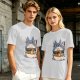 Olive T-shirt with Totoro ramen bowl graphic print