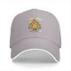 Black baseball cap with pizza tree graphic and funny food text