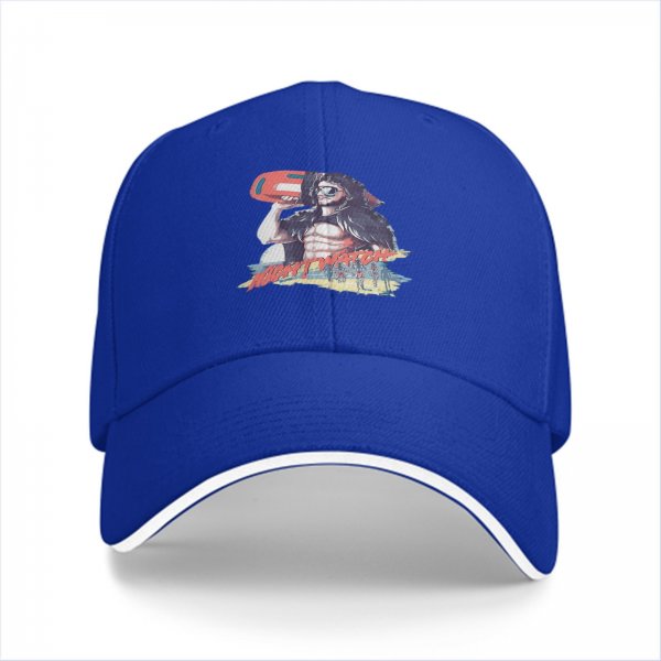 Black baseball cap with retro lifeguard graphic print
