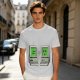 Olive T-shirt with pixel art retro computer characters print