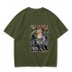 Olive t-shirt with The Cartridge of Time elf character print