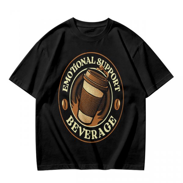 Emotional Support Beverage Coffee Lover Graphic T-Shirt