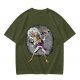 Olive T-shirt with One Piece Gear 5 Luffy Graphic Print