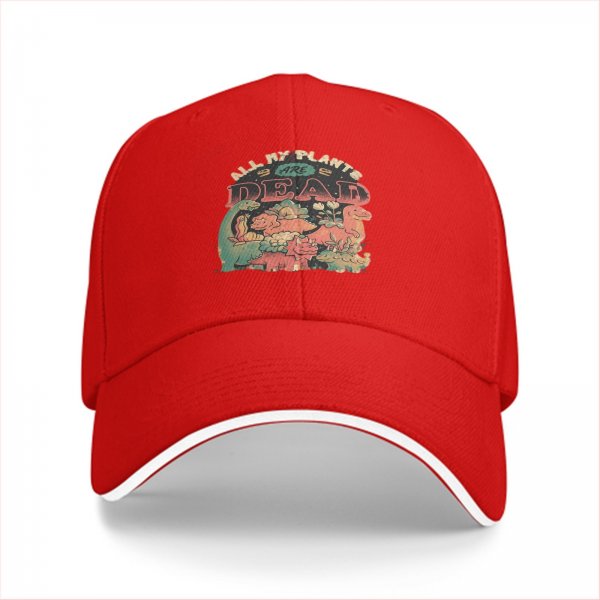 All My Plants Are Dead Dinosaur Graphic Baseball Cap