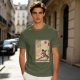 Olive t-shirt with firebender martial arts graphic print