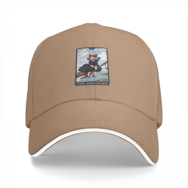 Black baseball cap with Kiki's Delivery Service The Magician tarot print