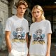 Olive T-Shirt with Raccoon Lifting Weights 'So I Can Eat Garbage' Print