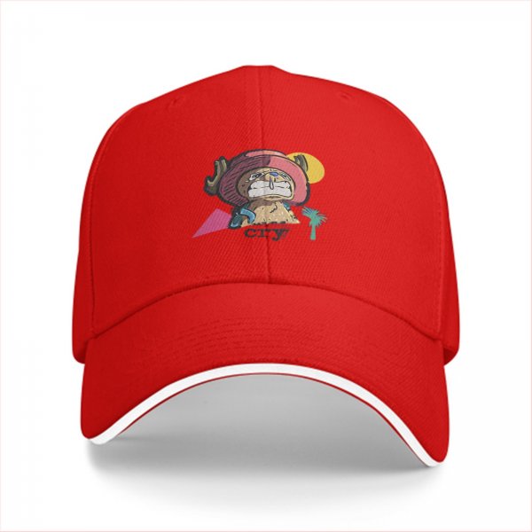 Black Baseball Cap with One Piece Tony Tony Chopper Graphic