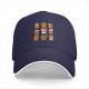 Black Baseball Cap With Christmas Gingerbread Characters Print