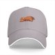 Black baseball cap with a sleeping red panda graphic