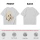 Olive T-Shirt With Cute Angry Ghost Holding Axe Graphic