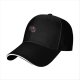 Black Baseball Cap With Pink Lip Print Design