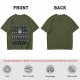 Olive T-Shirt With Totoro Ugly Christmas Sweater Style Print