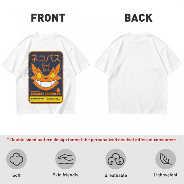 Magical Cat Bus Travel Agent Graphic T-Shirt Design