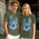 Chrono Trigger Characters and Pod Graphic Olive T-Shirt