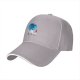 Black Baseball Cap With Anime Girl Blue Circle Art Print