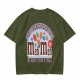 Meh and Meh novelty graphic t-shirt with indifference themed print