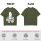 Olive T-Shirt With Cute Octopus Drawing Artwork Print