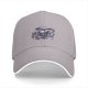 Black baseball cap with gothic teacup skull and rose print
