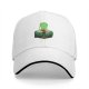 Black Baseball Cap With Green Silhouette Character Art Print
