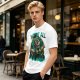 Olive T-Shirt Featuring 'We're All Doomed' and Doom Character Art