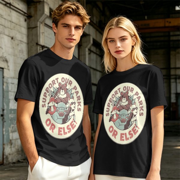 Support Our Parks Or Else Wildlife Graphic T-Shirt