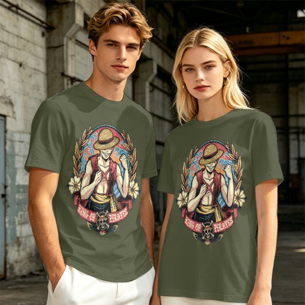 One Piece Luffy King of Pirates Graphic Print T-Shirt