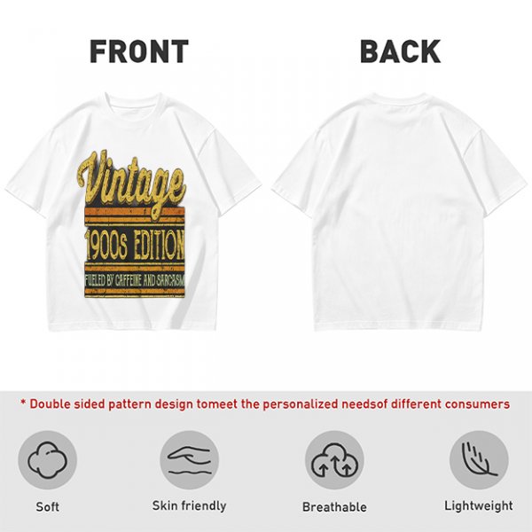 Vintage 1900s Edition Fueled By Caffeine And Sarcasm T-Shirt