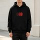 Black Hoodie With Glitch D20 Critical Fail Print For Tabletop RPG Fans