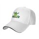 Black Baseball Cap With Green Ghostly Character Graphic