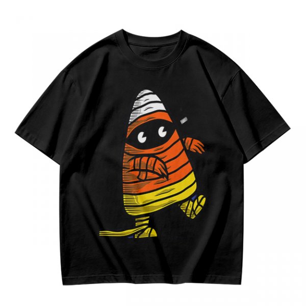 Olive T-Shirt with Mummy Candy Corn Halloween Graphic
