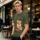 Olive T-Shirt with Capybara in Cup Noodle Graphic Print