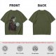 Olive Green T-Shirt With Goblin King Holding Crystal Ball Art