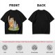 Olive T-Shirt With Whimsical Forest Creature Artwork Print