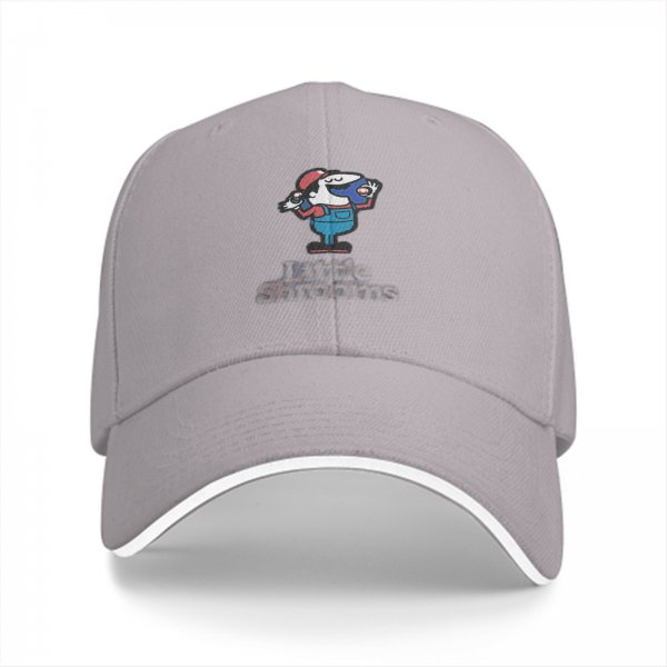 Black Baseball Cap With Cartoon Character Graphic Design
