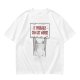 Olive t-shirt with cat holding 'It Probably Can Get Worse' sign