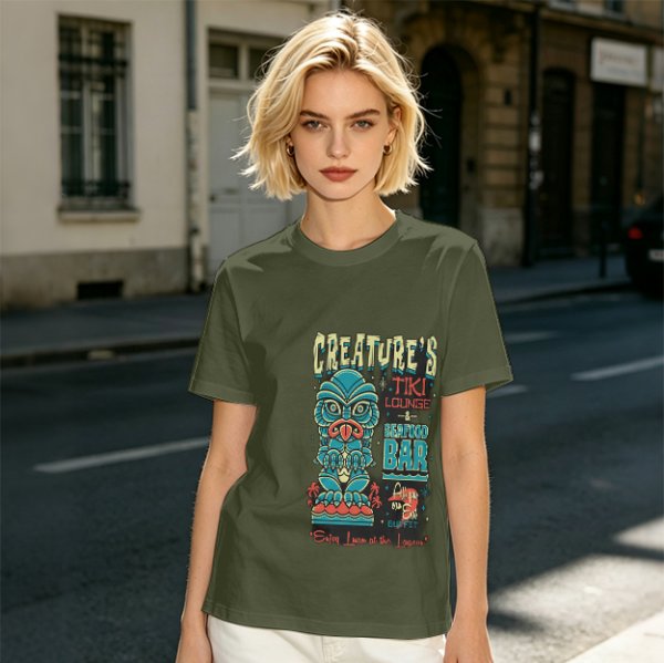 Creature's Tiki Lounge Seafood Bar Graphic T-Shirt