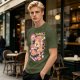 Olive t-shirt with Sunday's Vibes Shiba Inu relaxing graphic
