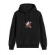 Black Hoodie With Relaxed Man In Beach Chair Holding Coconut Drink Print