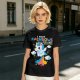 Olive t-shirt with playful unicorn rainbow poop and glitter fart graphic