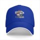 Black baseball cap with 'Deadly Serious' and whimsical skull graphic